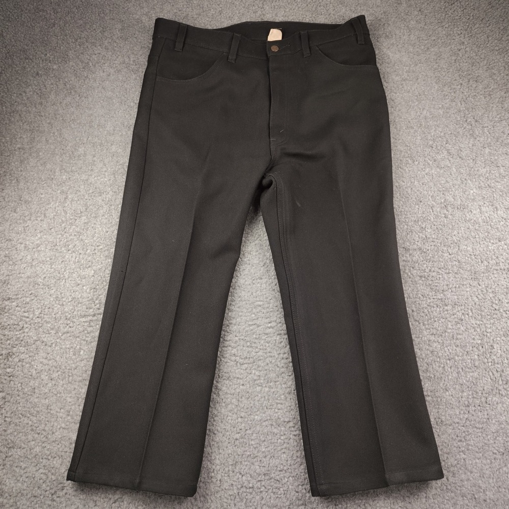 VTG Levis Black Tab Dacron Pants Slacks Crop 36x24 Mens